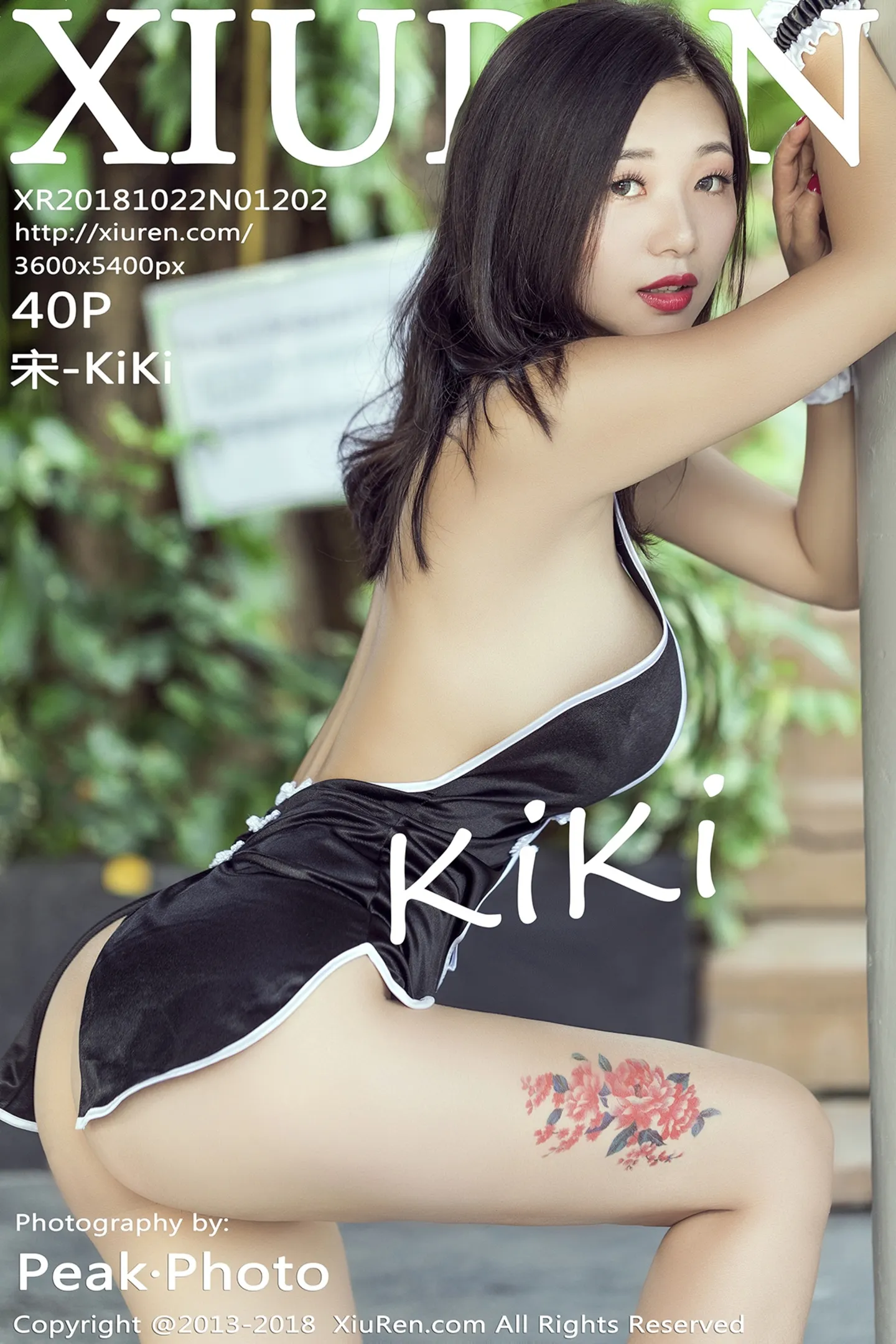 [XiuRen秀人网]No.1202_女神宋-Kiki普吉岛旅拍黑色情趣旗袍+蕾丝薄纱火辣诱惑写真40P-秀人网 - XiuRen.Pro